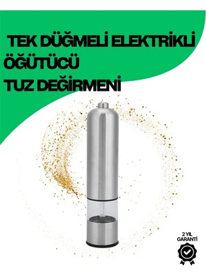 Aparim Şeffaf Hazneli Elektrikli Tuz Karabiber Öğütücü Pilli Taşınabilir Mutfak Aleti