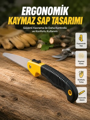 Aparim Bahçe ve Odun Kesimi Için Katlanır El Testeresi