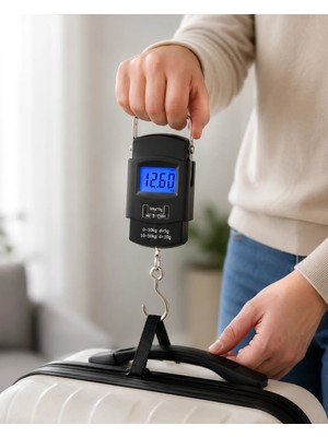 Aparim Dijital El Kantarı 50 kg Hassas LCD Ekranlı Bagaj Tartısı