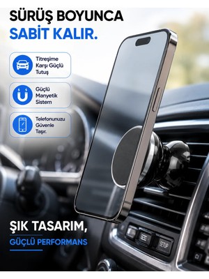 İyisi Olsun Mıknatıslı Araç Içi Telefon Tutucu Havalandırma Izgarasına Takımına Uygun