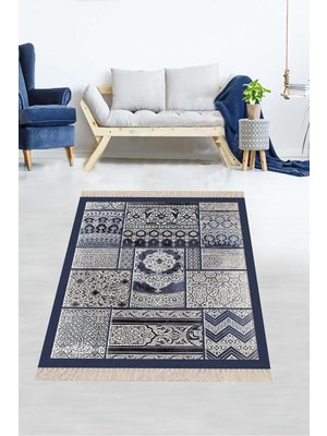Asitan Pelangi Osmanlı Desen Patchwork Model Dijital Baskı Yıkanabilir Klasik Salon Halı ve Yolluk, Lac