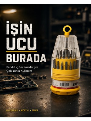 Aparim Ateşe Dayanıklı Tornavida Seti Elektronik Tamir Için Çok Uçlu