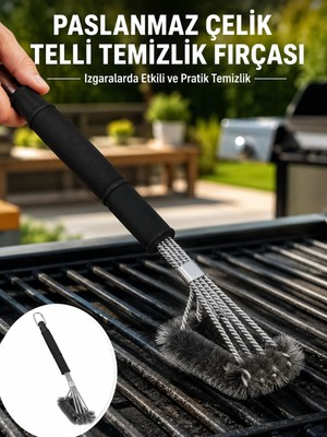 Aparim Izgara ve Barbekü Temizleme Fırçası Dayanıklı Tasarım Yeni Nesil