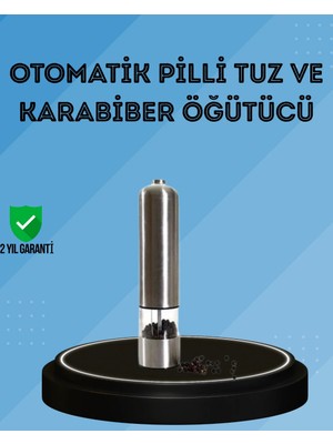 İyisi Olsun Pilli Baharat Değirmeni Karabiber Tuz ve Baharat Öğütücü