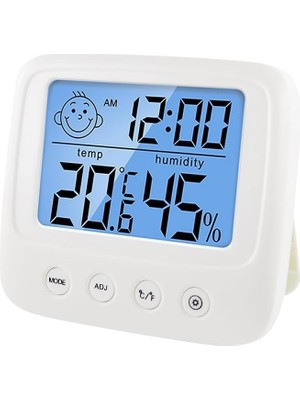Asitan Upway Dijital LCD Masaüstü Saat Sıcaklık Nem Konfor Alarm LED Işıklı Mini Saat