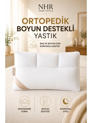 NHR HOME Medikal, Ortopedik Baş Ve Boyun Destekli Uyku Yastığı 40x60 12
