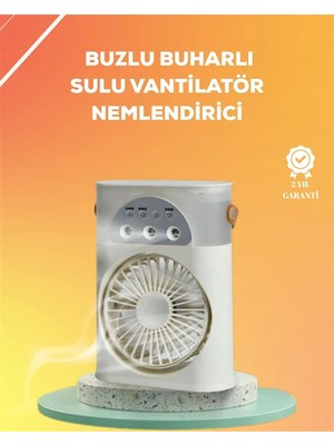 Aparim Mini Klima Fan | Usb'li, 7 Renk Gece Işığı, 3'ü 1 Arada Fonksiyon