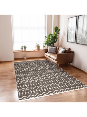 Asitan Lazuli Dokuma Halı | Vizon | Normal Tabanlı Makinede Yıkanabilir | Modern Halı | 80 x 120 cm | L