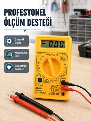 Aparim Dijital Multimetre Ölçü Aleti Ac Dc Ölçüm ve LCD Ekranlı Yeni Nesil