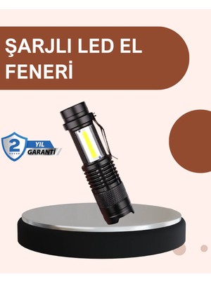 Aparim Alüminyum Gövdeli 2000 Lümen Güçlü LED El Feneri