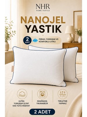 NHR HOME  Nano Jel  Dolgulu Otel Yastığı 50x70 1200gr / 2 Adet