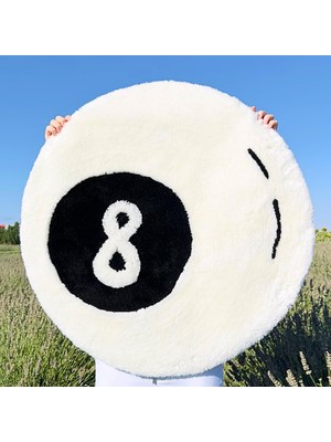 Asitan El Dokuması 8 Top Mutfak Halıları 88,9 cm - Yatak Odası, Oturma Odası Için Benzersiz Beyaz Kab