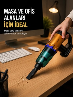 İyisi Olsun Kablosuz Araç Süpürgesi Yıkanabilir Filtreli Taşınabilir El Tipi Süpürge