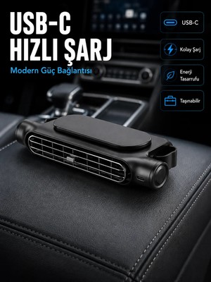 İyisi Olsun Otomobil Koltuk Başlığı Fanı Güçlü Turbo Hava Akışı Sunan Araç Içi Soğutucu
