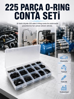 Aparim 18 Ölçü O-Ring Conta Seti Otomotiv, Tesisat ve Hidrolik Için Kauçuk Conta Kiti