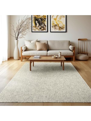 Asitan Sisal Hasır Dokuma Halı | 160X100 cm | Makinede Yıkanabilir | Kaymaz Tabanlı | Gri | SSL0101