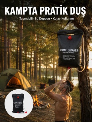 Aparim Taşınabilir Kamp Duşu Solar Isıtmalı 20 Litre Su Kapasiteli Hijyen Çözümü Yeni Nesil