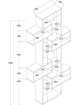 1976 LEGO Dekoratif Modern Duvar Rafı Kitaplık Beyaz