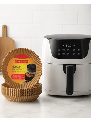 Aparim 100 Adet Airfryer Kağıdı Su Geçirmez Yağ Tutmaz Pişirme Altlığı