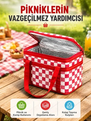 Aparim 25 Litre Geniş Hacimli Termos Çanta Dayanıklı Fermuarlı Isı Korumalı Taşıma Çantası