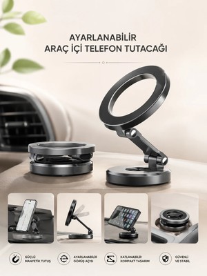 İyisi Olsun Araç Içi Telefon Tutacağı Manyetik Tasarım Ayarlanabilir