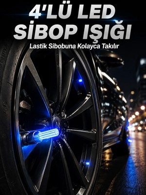 Aparim 4'lü Araç Sibop LED Işığı Otomatik Açılan Lastik Işığı Seti