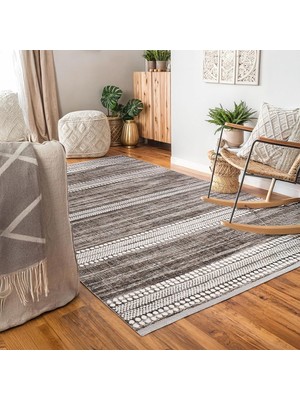 Asitan Lazuli Dokuma Halı | Vizon | Normal Tabanlı Makinede Yıkanabilir | Modern Halı | 80 x 80 cm | Lz