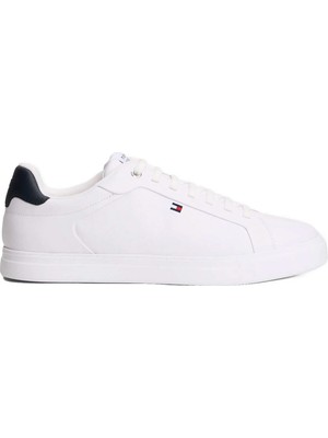 Tommy Hilfiger Beyaz Erkek Sneaker Icon Court Lıght Leather
