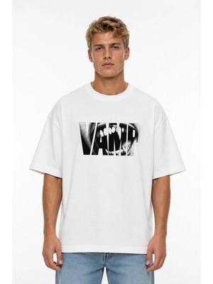 Unisex Kadın Erkek Wamp Tasarım Ön Baskılı Oversize Kalın Kumaş Rahat Kesim T-Shirt
