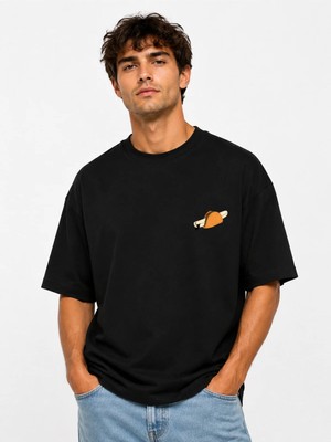 Unisex Kadın Erkek Taco Surf Tasarım Baskılı Oversize Kalın Kumaş Rahat Kesim T-Shirt