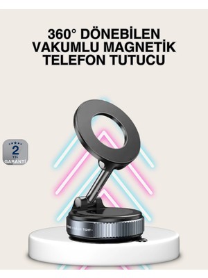 İyisi Olsun Güçlü Mıknatıslı Vakumlu Araç Telefon Tutucu Alüminyum Gövde