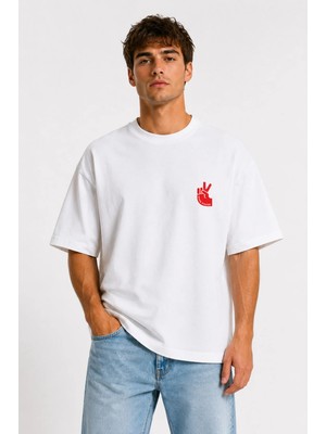 Unisex Kadın Erkek Fun Fact Ur A Puta Ön Baskılı Oversize Kalın Kumaş Rahat Kesim T-Shirt