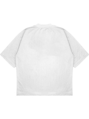 Unisex Oversize Basıc Baskısız Baskılı Boxy Fit Kalın Kumaşlı T-Shirt