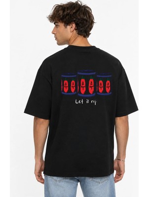 Unisex Kadın Erkek Yes Cheff Ön Arka Baskılı Tasarım Baskılı Oversize Kalın Kumaş Rahat Kesim T-Shirt
