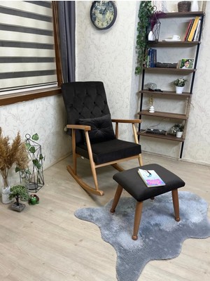 Asedia Trend Kahverengi Kapitoneli Kapitoneli Puflu Sallanan Sandalye