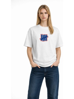 Unisex Kadın Erkek Bape Çizik Tasarımlı Ön Baskılı Oversize Kalın Kumaş Rahat Kesim Pamuklu T-Shirt