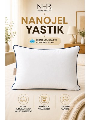 NHR HOME Nano Jel Dolgulu Otel Yastığı 50x70 1200gr / 1 Adet