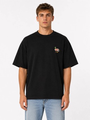 Unisex Kadın Erkek Human Made Ördek Ön Tasarım Baskılı Oversize Kalın Kumaş Rahat Kesim T-Shirt