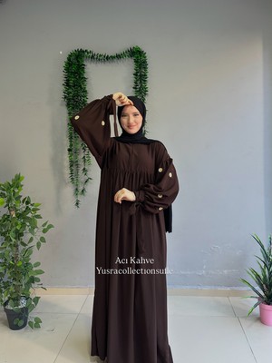Yüsra Collection Papatya Nakışlı Liza Elbise
