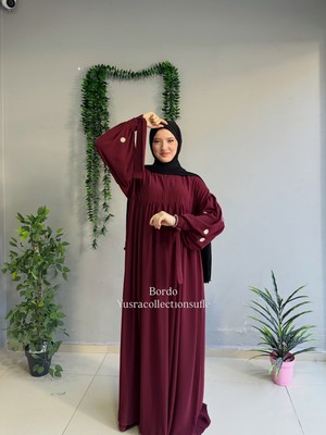 Yüsra Collection Papatya Nakışlı Liza Elbise