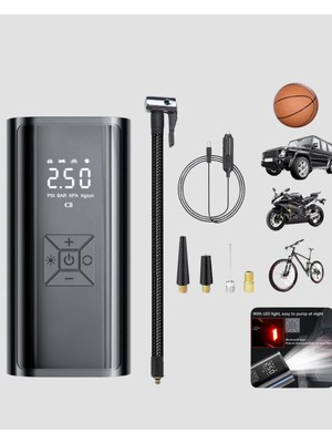 İyisi Olsun Dijital Ekranlı Kablosuz Hava Pompası LED Işıklı 12V 80W