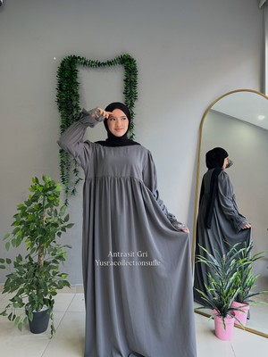 Yüsra Collection Erva Abaya Tesettür Elbise