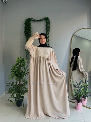 Yüsra Collection Erva Abaya Tesettür Elbise