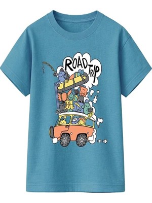 Difa Roadtrip Baskılı Erkek Çocuk Kısa Kollu Tişört