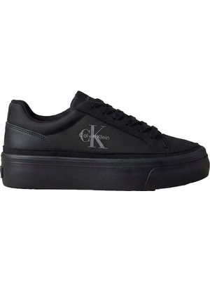 Calvin Klein Siyah Kadın Sneaker Vulc Flatf Laceup Ny-Su