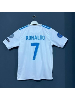 Candy Cup Real Madrid Cristiano Ronaldo 2017 2018 Beyaz Şampiyonlar Ligi Kısa Kol Forması