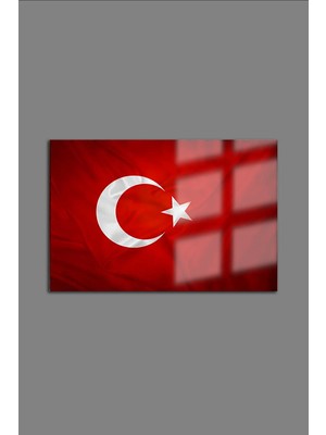 Moontime Alaçatı Türk Bayrağı Cam Tablo 01