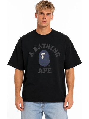 Trias Bazaar Unisex Kadın Erkek Syna Centralcee Özel Tasarım Baskılı Oversize Kalın Kumaş Rahat Kesim T-Shirt