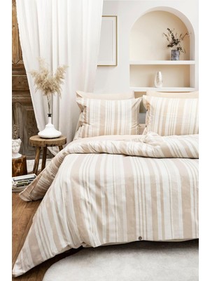 Asitan Çift Kişilik 200X220CM Ranforce Nevresim Takımı - Brendon (Kahverengi)