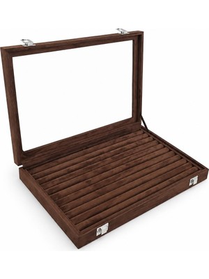 Stand Market Yüzük Kutusu Sosis Model Alcantara Kahve